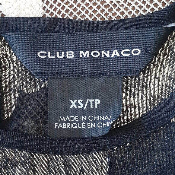 Club Monaco Metallic Print Blouse - Picture 6 of 13